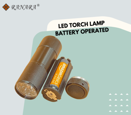 Led torch lamp battery operated