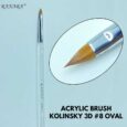 Acrylic Brush Kolinsky 3D #8 Oval