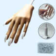 PRACTICE HAND SEMI-SILICON WITH TIPS – 100PCS