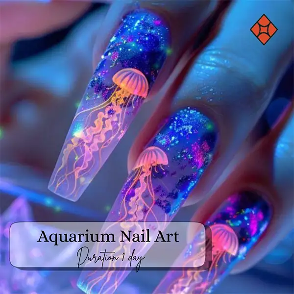 Aquarium nailart