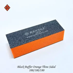block Buffer Orange Three Sided